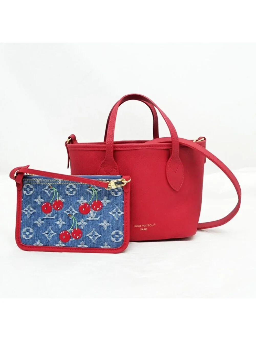 Louis Vuitton Neverfull Inside Out BB LV x Takashi Murakami Handbag Blue